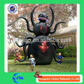 8 feet black color inflatable spider para la venta